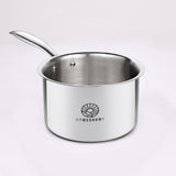 Stainless Steel Saucepan with Lid – Professional Grade, 3-Layer Bonded Steel, Even Heating, Induction Ready, Non-Toxic Cookware