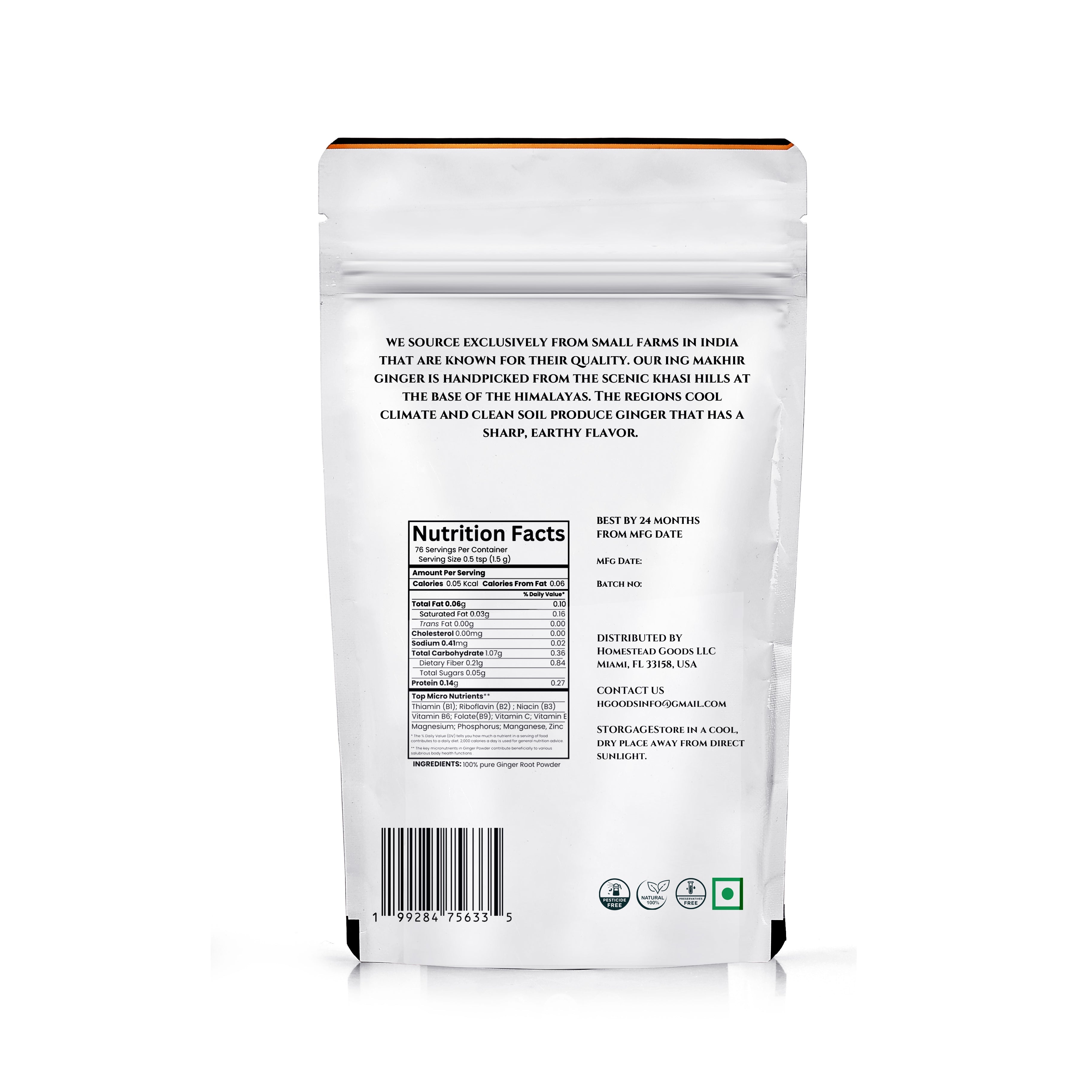 Premium Ing Makhir Ginger Powder (4 oz) – 100% Pure, Naturally Grown, Aromatic & Potent