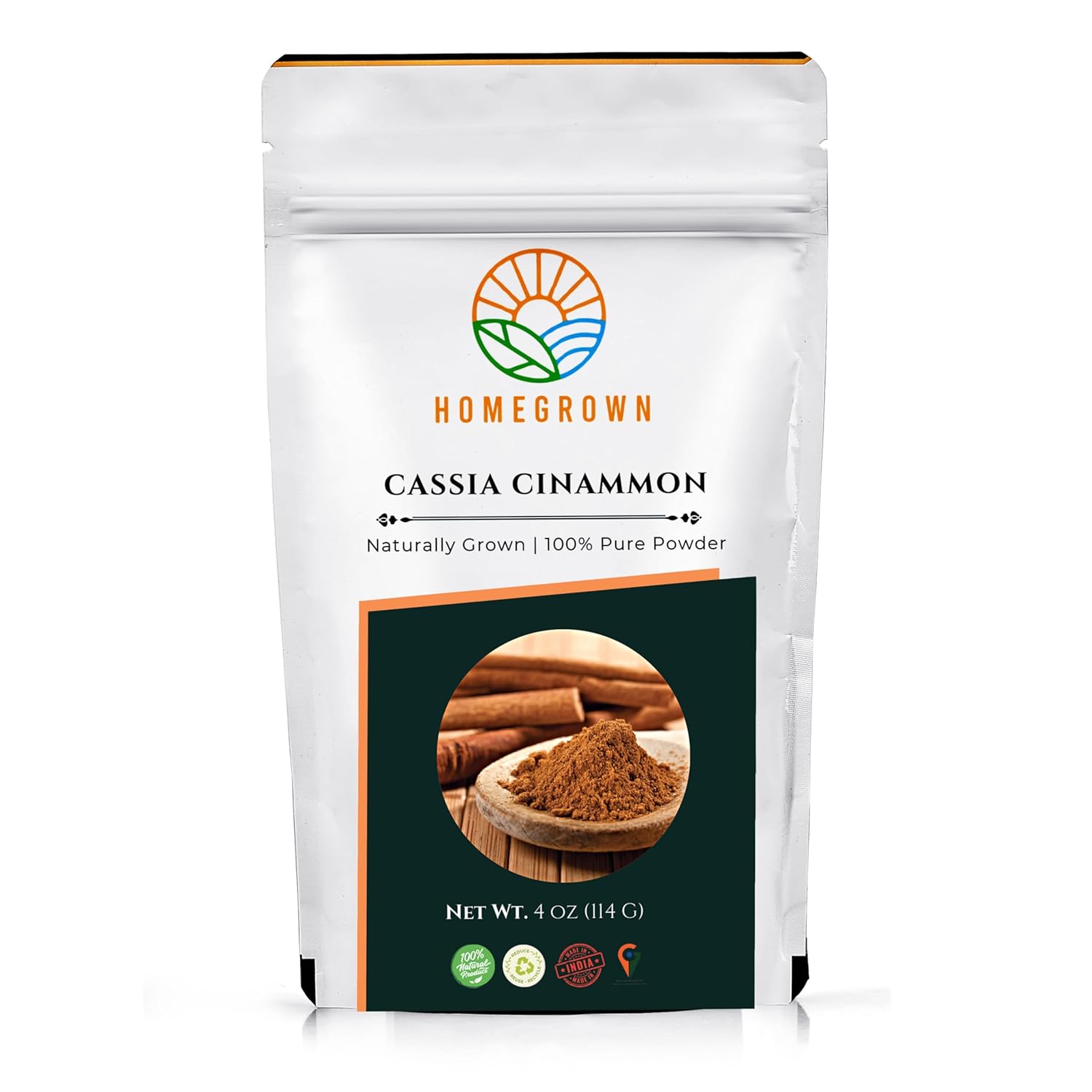 Premium Cassia Cinnamon Powder (4 oz) – 100% Pure, Naturally Grown, Aromatic Spice for Everyday Wellness