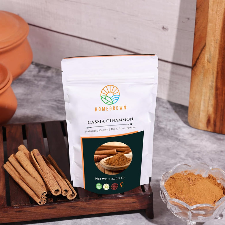 Premium Cassia Cinnamon Powder (4 oz) – 100% Pure, Naturally Grown, Aromatic Spice for Everyday Wellness