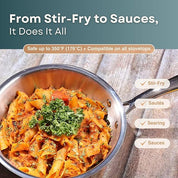 Stainless Steel Sauté Pan (Large) – Heavy-Duty, Even Heat Performance, PFAS-Free, Induction Compatible